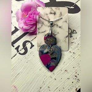 Gorgeous handmade polymer clay necklace